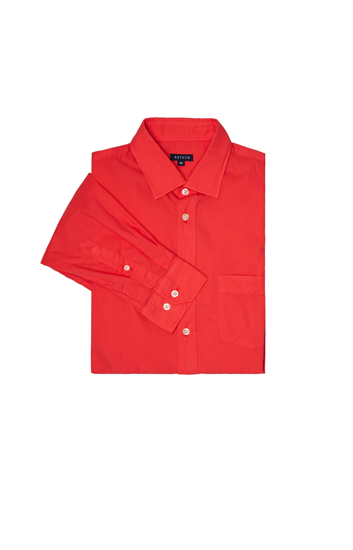 Chemise Voile de Coton Rouge - Afbeelding 4