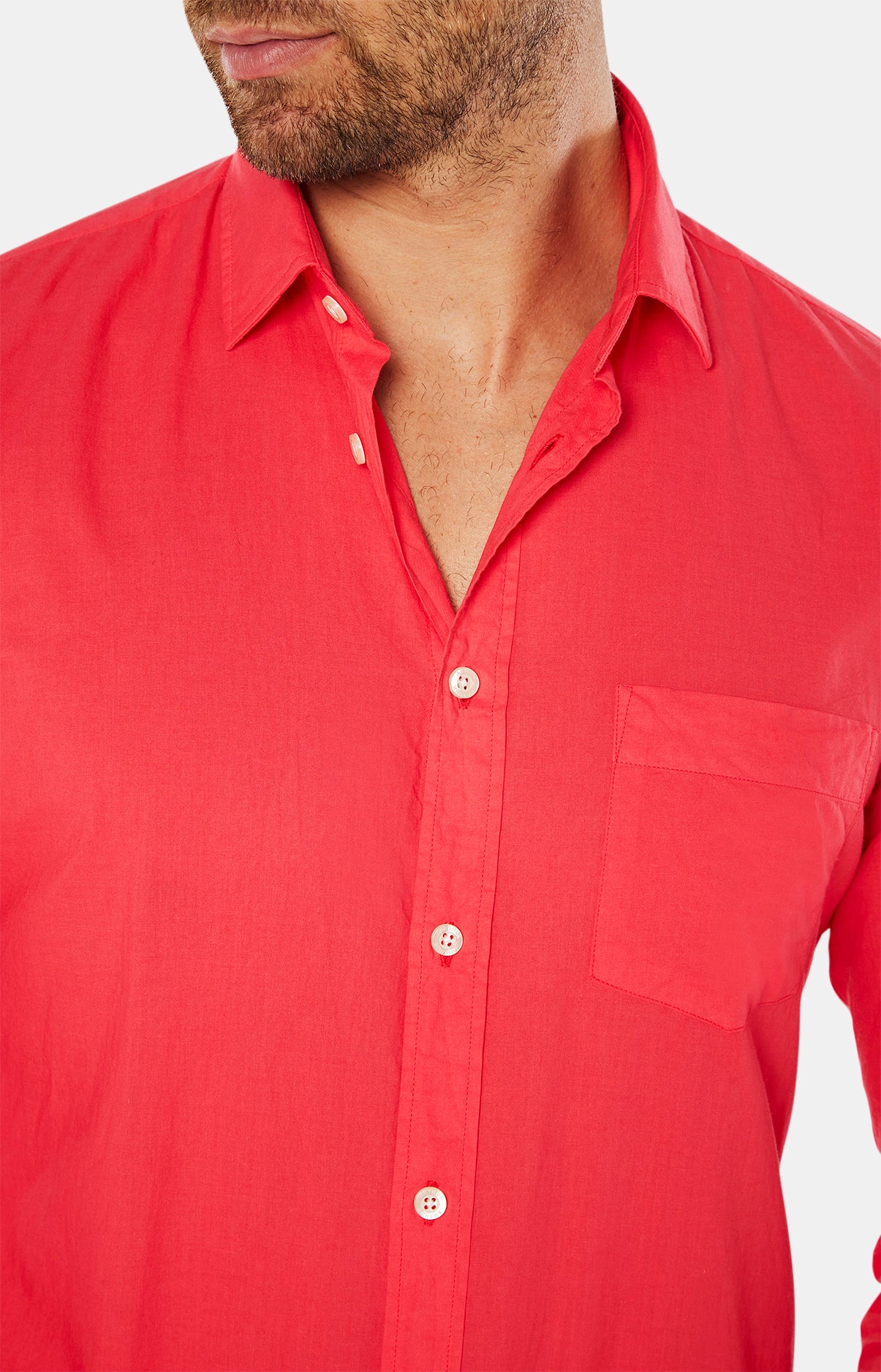 Chemise Voile de Coton Rouge - Afbeelding 5