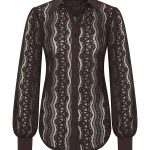 Mi Piace – Blouse Kant – Espresso